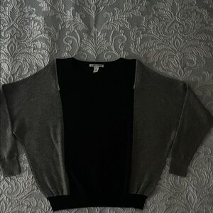 Autumn Cashmere Black and Gray Sweater